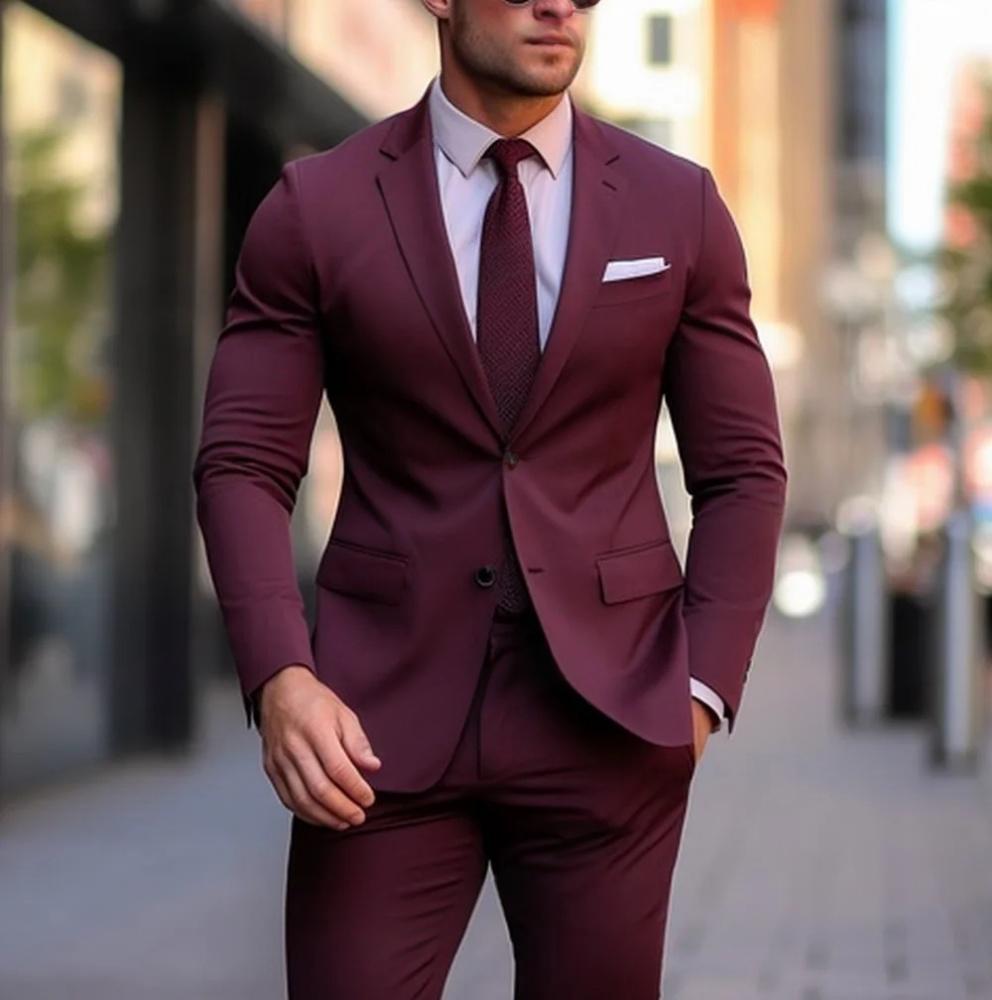 Suit Banquet Wedding Groomsman Suit Suit Two-piece Suit - IVOIRART.COM