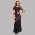 Summer And Autumn Dress European And Beautiful Women Host Sequin Evening Dress - IVOIRART.COM