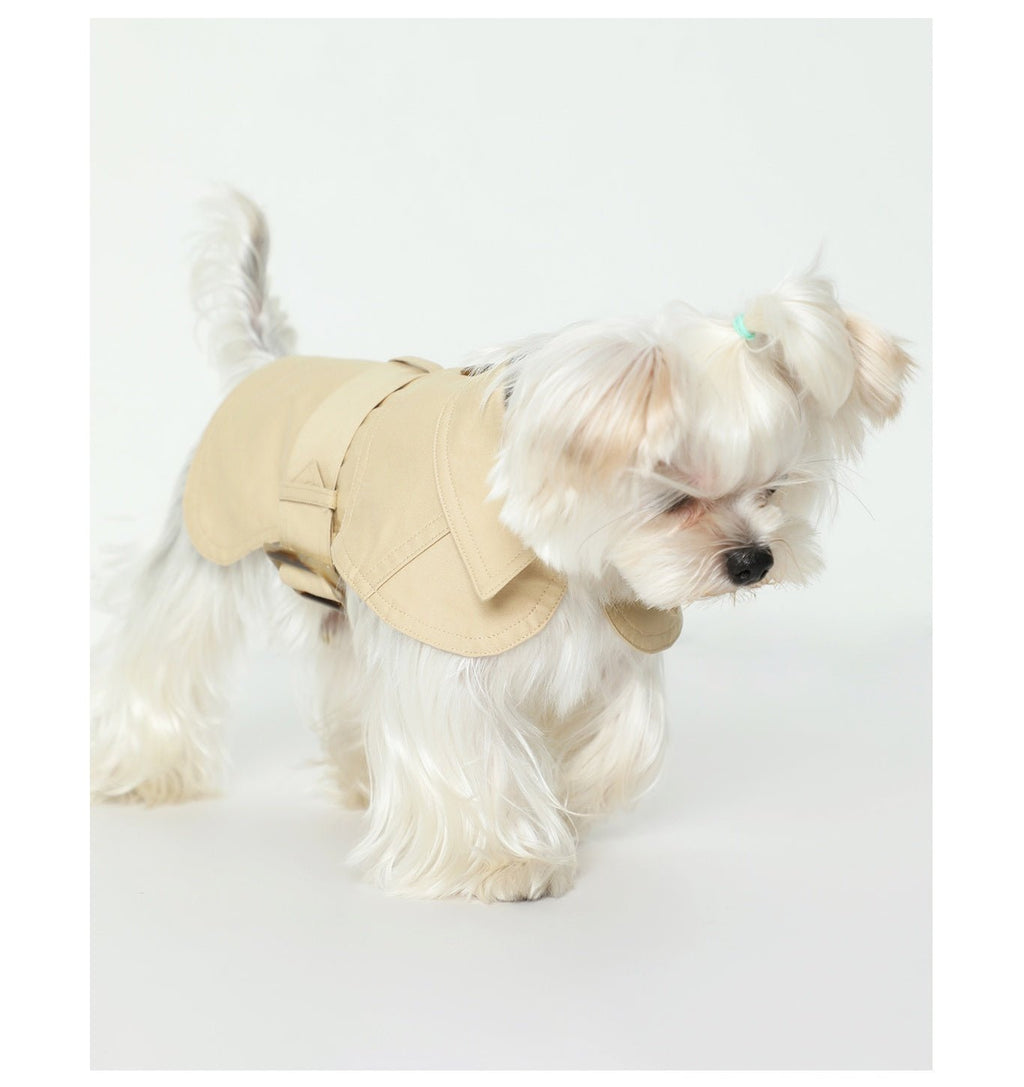 Summer Pet Clothes Dog British Trench Coat - IVOIRART.COM