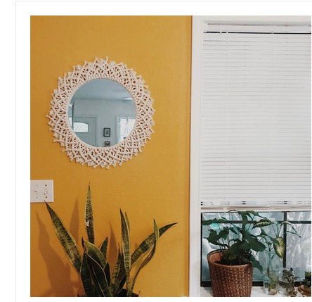Sunflower INS Miroir Coeur Fille Scandinave - Tapisserie Handmade, Décor MaisonXL - IVOIRART.COM