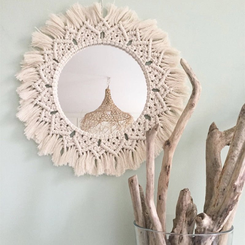 Sunflower INS Miroir Coeur Fille Scandinave - Tapisserie Handmade, Décor MaisonXL - IVOIRART.COM