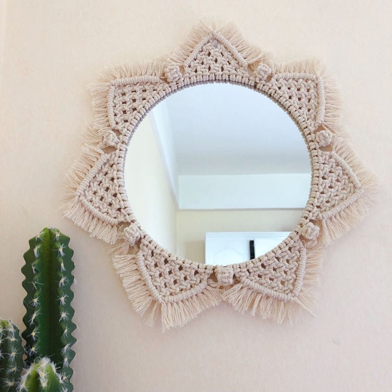 Sunflower INS Miroir Coeur Fille Scandinave - Tapisserie Handmade, Décor MaisonXL - IVOIRART.COM