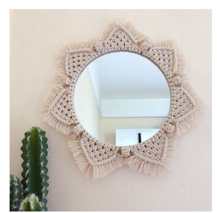 Sunflower INS Miroir Coeur Fille Scandinave - Tapisserie Handmade, Décor MaisonXL - IVOIRART.COM