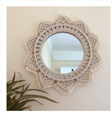 Sunflower INS Miroir Coeur Fille Scandinave - Tapisserie Handmade, Décor MaisonXL - IVOIRART.COM