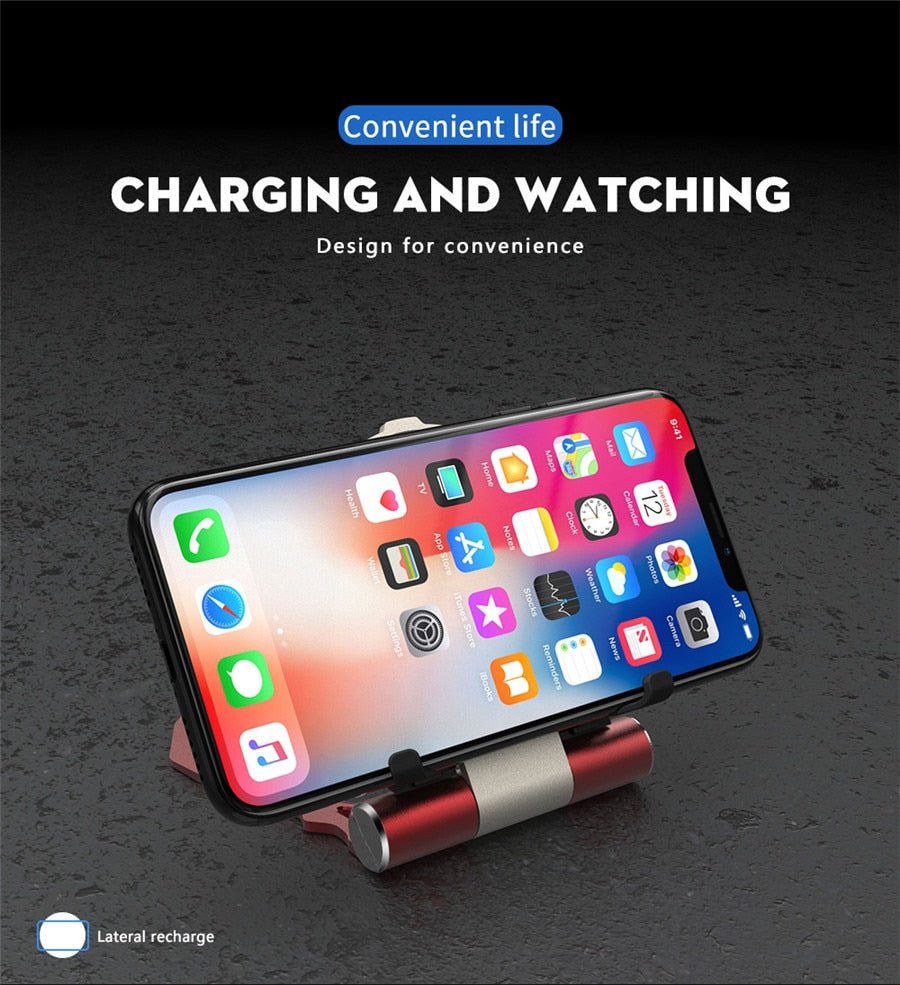 Support Chargeur Sans Fil Métallique Iron Man QI pour Téléphone Mobile Bureau - IVOIRART.COM