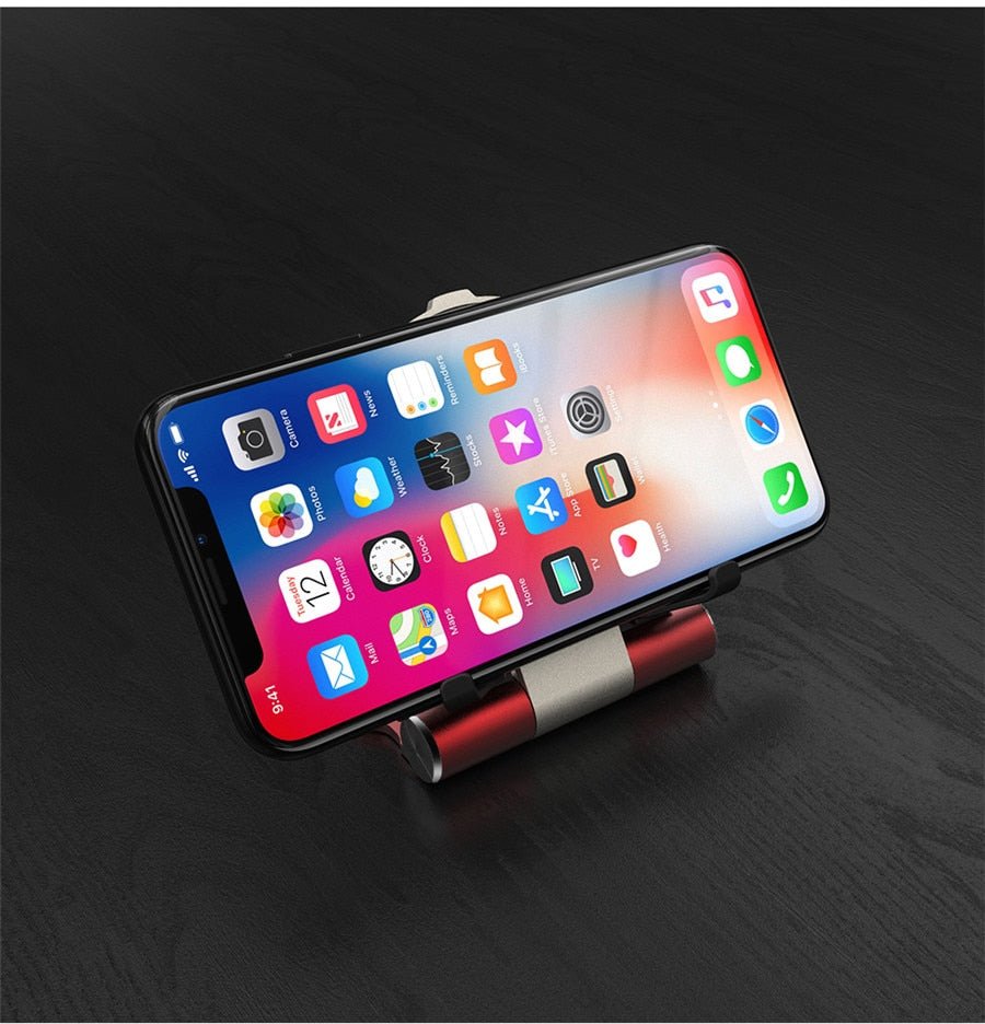 Support Chargeur Sans Fil Métallique Iron Man QI pour Téléphone Mobile Bureau - IVOIRART.COM