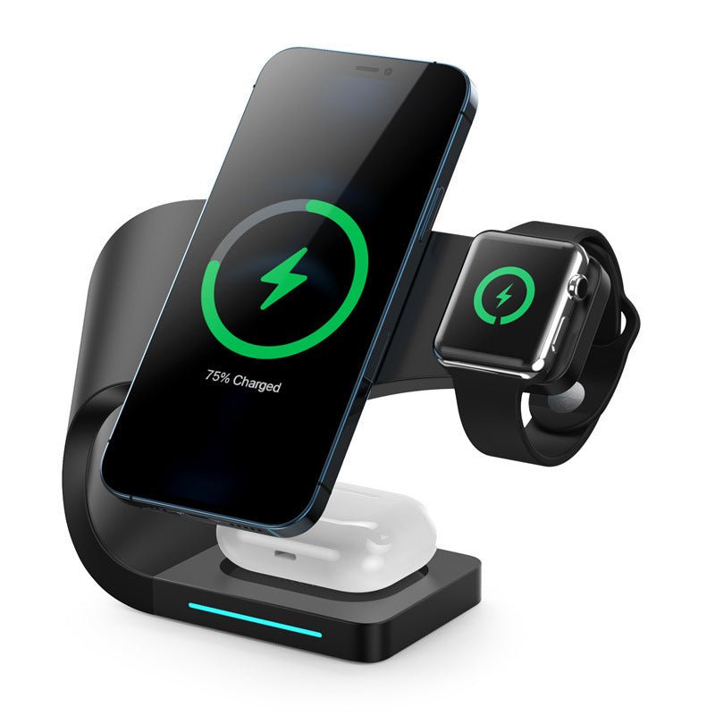 Support de Charge Multifonction Magnétique avec Recharge Sans Fil Rapide 15W - IVOIRART.COM