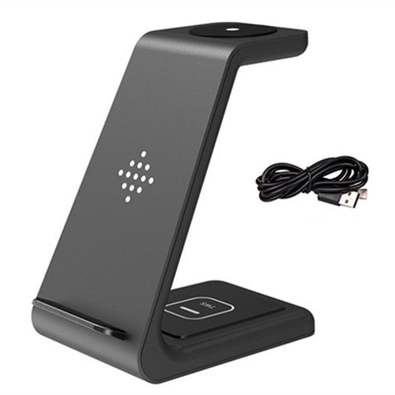 Support de Charge Sans Fil Trois-en-Un Compatible iPhone12 Montre Iwatch6 Base de Charge Rapide - IVOIRART.COM
