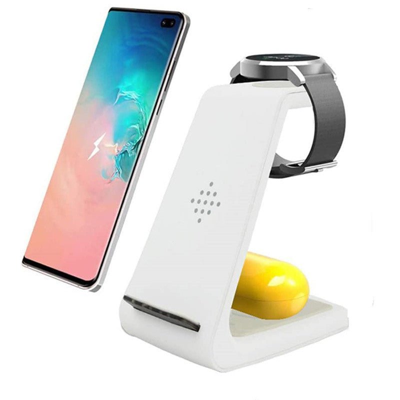 Support de Charge Sans Fil Trois-en-Un Compatible iPhone12 Montre Iwatch6 Base de Charge Rapide - IVOIRART.COM