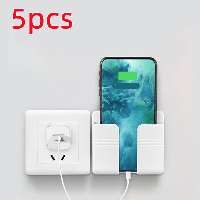 Support de Charge Téléphone Portable Sans Perçage avec Boîte de Rangement Autoadhésive - IVOIRART.COM