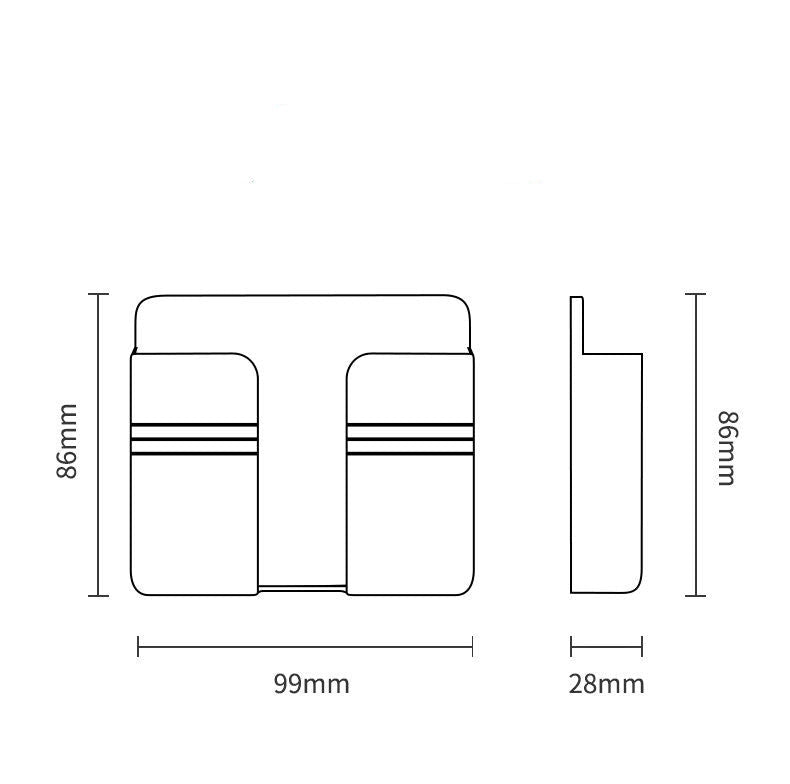 Support de Charge Téléphone Portable Sans Perçage avec Boîte de Rangement Autoadhésive - IVOIRART.COM