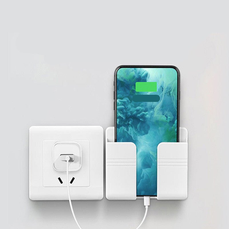 Support de Charge Téléphone Portable Sans Perçage avec Boîte de Rangement Autoadhésive - IVOIRART.COM