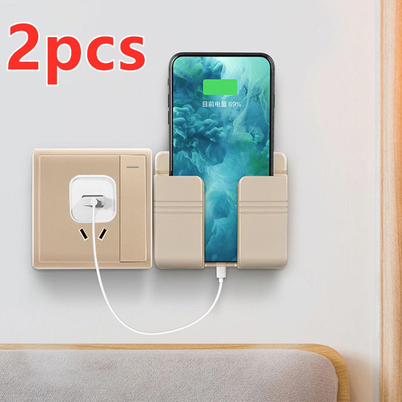 Support de Charge Téléphone Portable Sans Perçage avec Boîte de Rangement Autoadhésive - IVOIRART.COM