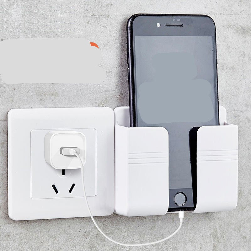 Support de Charge Téléphone Portable Sans Perçage avec Boîte de Rangement Autoadhésive - IVOIRART.COM