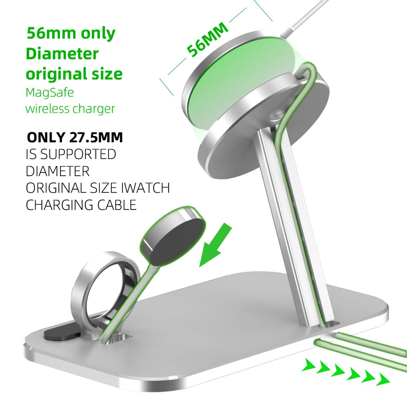 Support de Chargement en Alliage pour Montre, Câble de Données et Accessoires - IVOIRART.COM