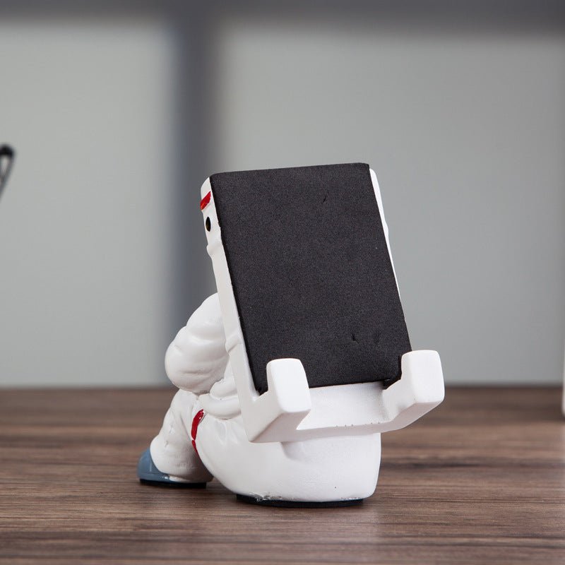 Support de téléphone mobile astronaute simple, porte - bureau étudiant, petit support mignon en résine, cadeau créatif et décoration de bureau - IVOIRART.COM