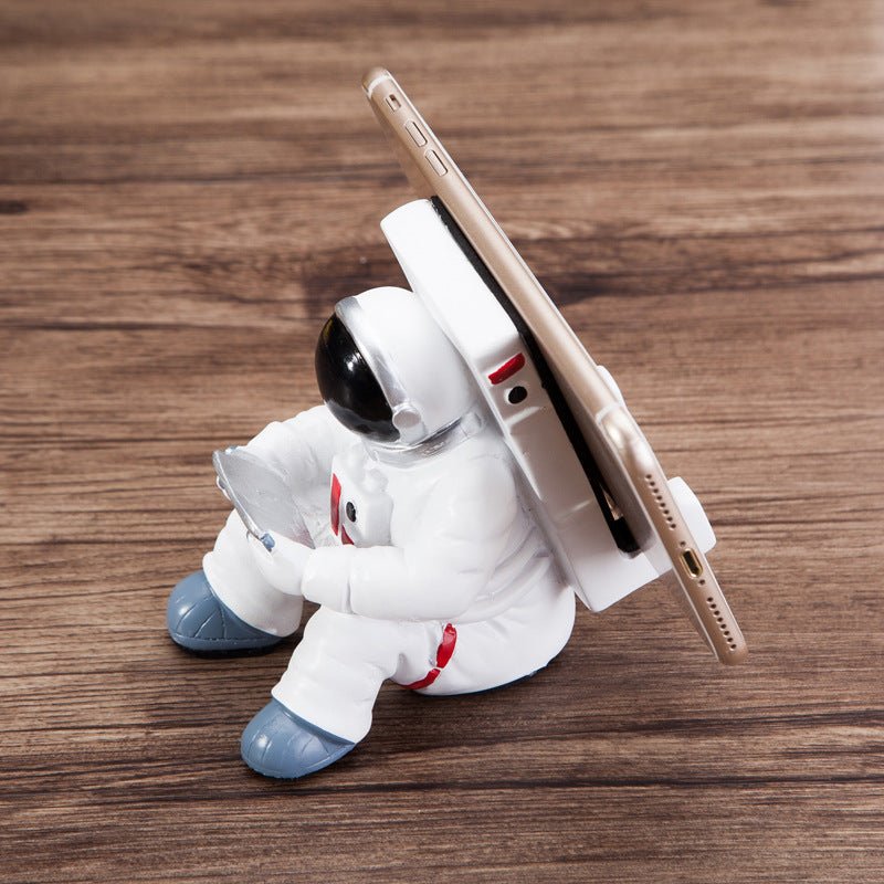 Support de téléphone mobile astronaute simple, porte - bureau étudiant, petit support mignon en résine, cadeau créatif et décoration de bureau - IVOIRART.COM