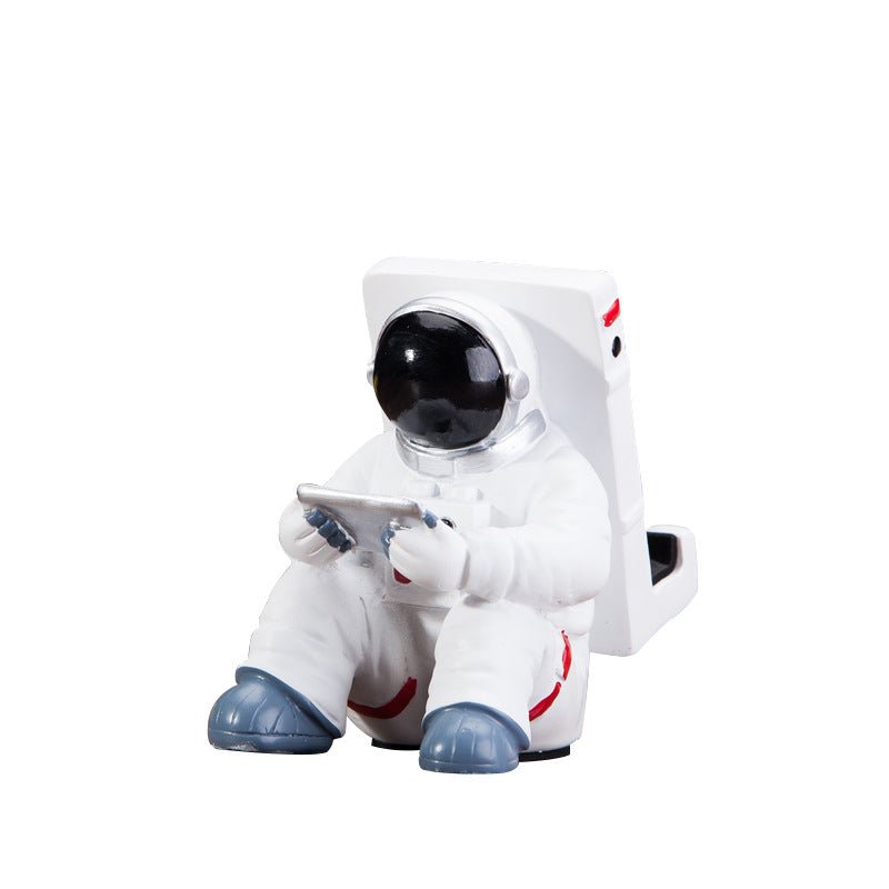 Support de téléphone mobile astronaute simple, porte - bureau étudiant, petit support mignon en résine, cadeau créatif et décoration de bureau - IVOIRART.COM