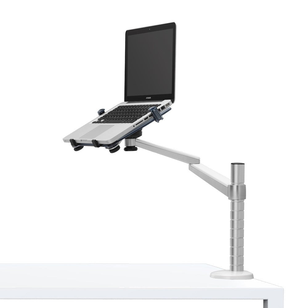 Support d'ordinateur portable à double bras en alliage d'aluminium pour bureau - IVOIRART.COM