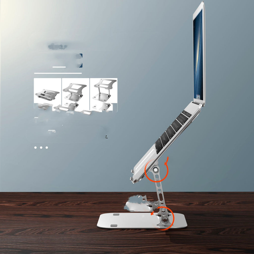 Support d'ordinateur portable pliable en alliage d'aluminium avec base portable pouvant surélever et refroidir - IVOIRART.COM