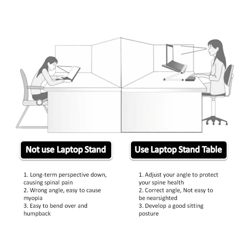 Support d'ordinateur portable pliable et ergonomique pour bureau et tablette - IVOIRART.COM