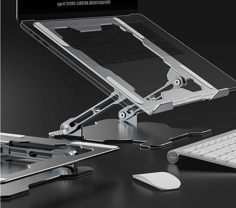Support d'ordinateur portable réglable en alliage d'aluminium - Porte-ordinateur portable portable compatible - IVOIRART.COM