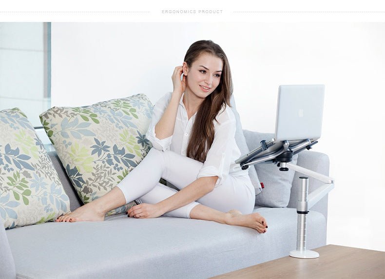 Support double bras pour ordinateur portable ajustable en alliage d'aluminium 44cm - IVOIRART.COM
