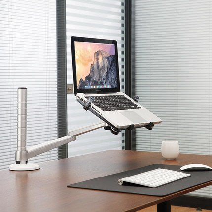 Support double bras pour ordinateur portable ajustable en alliage d'aluminium 44cm - IVOIRART.COM