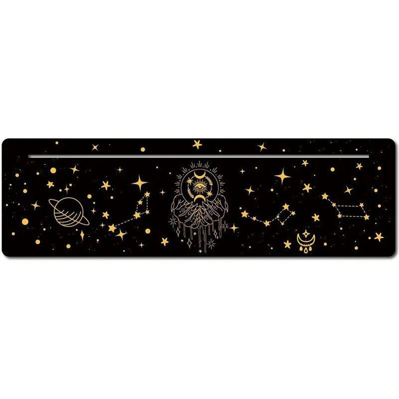 Support en bois noir forme nouvelle lune pour pince à cartes de tarot décorum - IVOIRART.COM