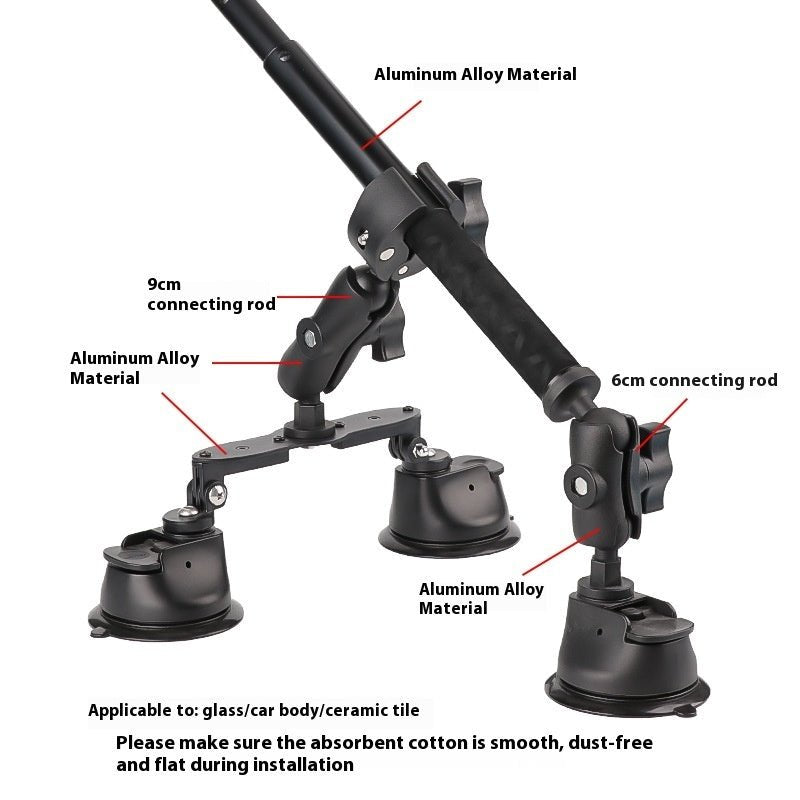 Support Fixe à Ventouse pour Toit de Voiture avec Angle de Vue Panoramique Caméra - IVOIRART.COM