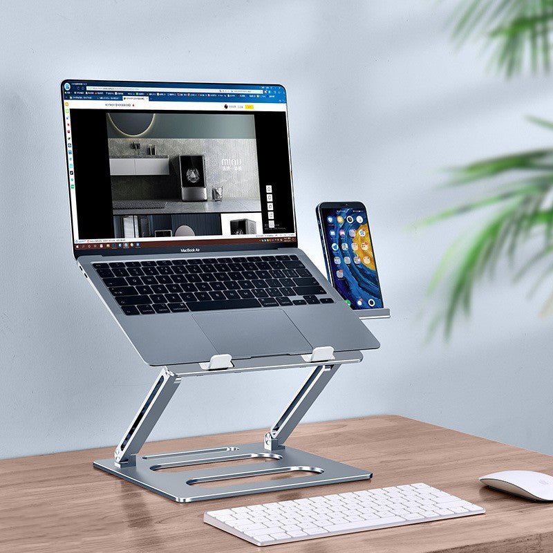 Support métallique réglable pour ordinateur portable, bureau avec table élévatrice - IVOIRART.COM