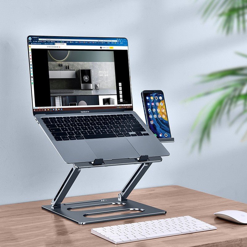 Support métallique réglable pour ordinateur portable, bureau avec table élévatrice - IVOIRART.COM