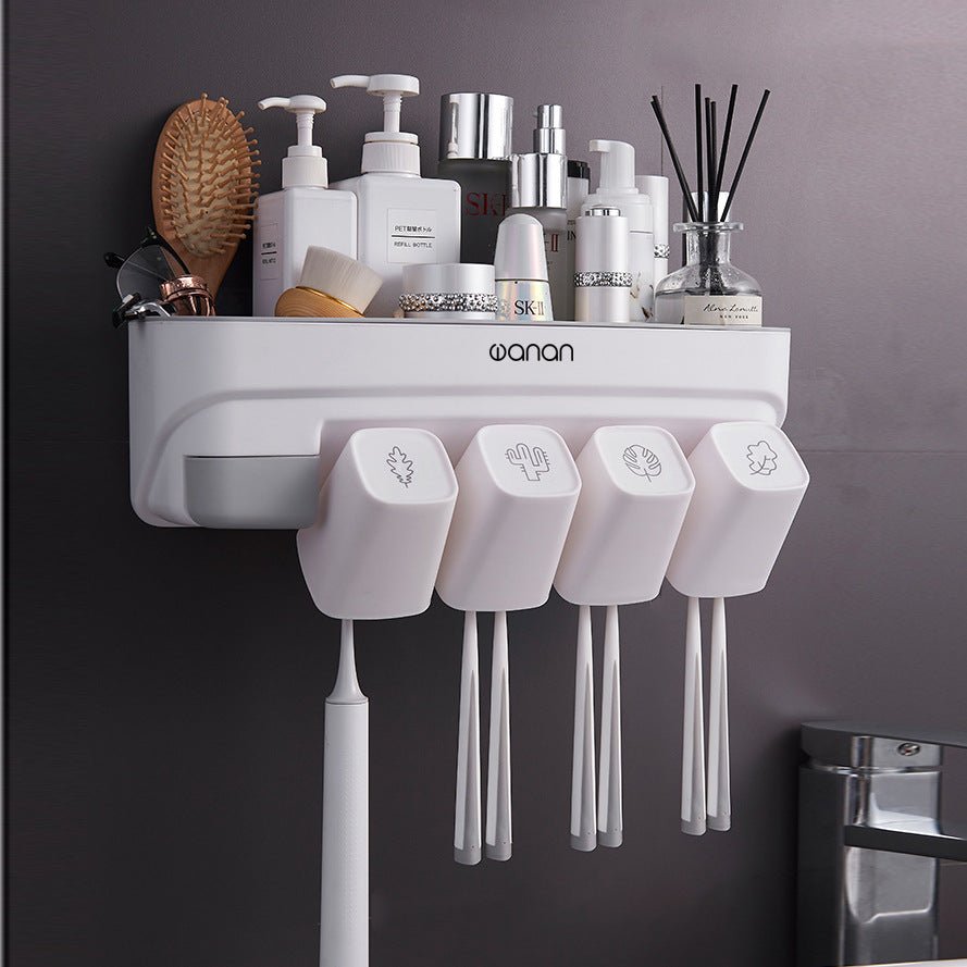 Support Multifonctionnel Mural à Ventouse pour Gobelets de Lavage - 4 Modèles - IVOIRART.COM