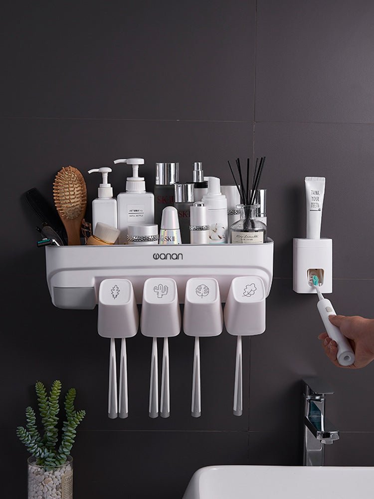 Support Multifonctionnel Mural à Ventouse pour Gobelets de Lavage - 4 Modèles - IVOIRART.COM