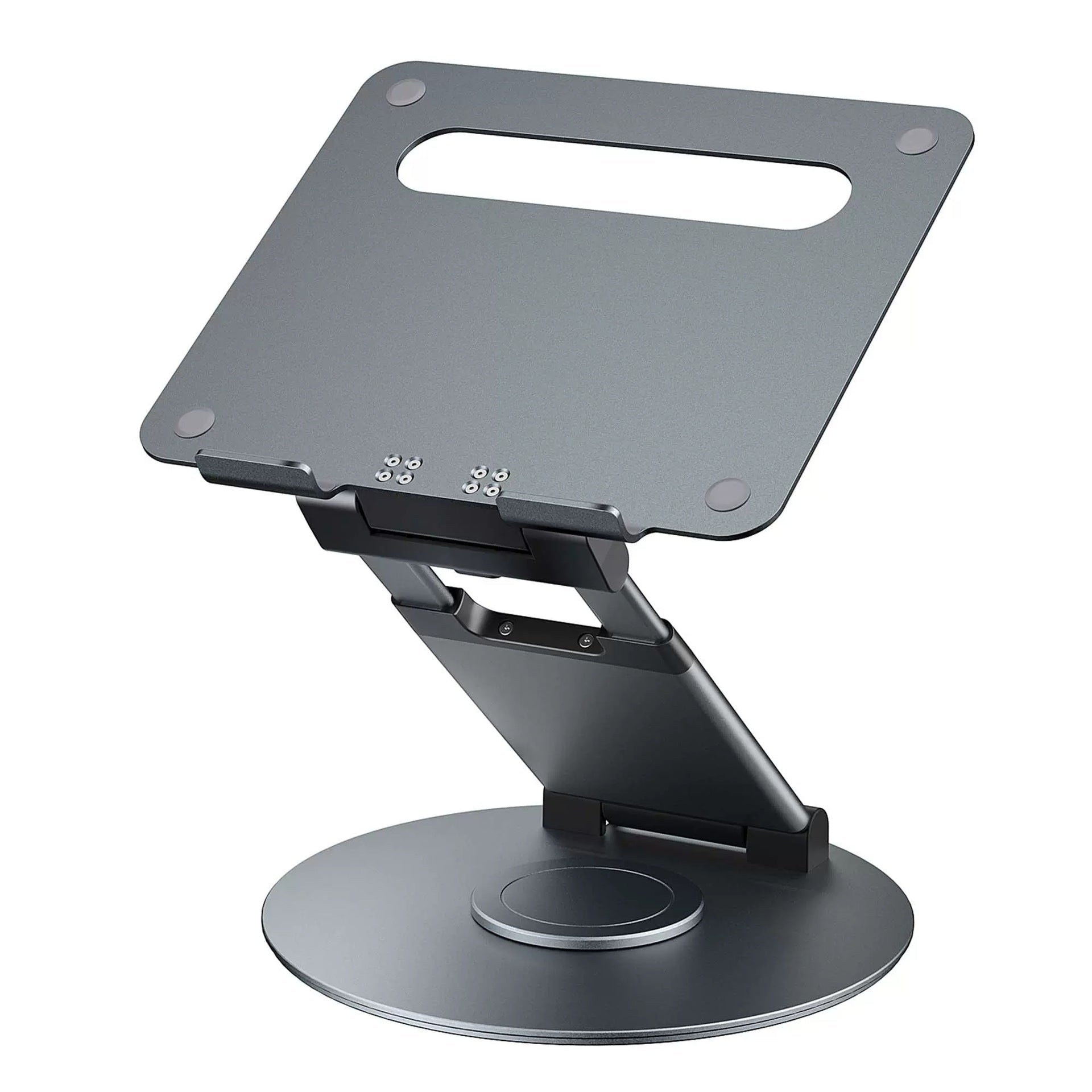 Support Ordinateur Portable en Alliage d'Aluminium, Base de Bureau Ajustable, Rotation 360° - IVOIRART.COM