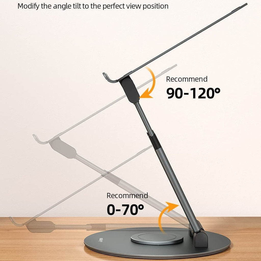 Support Ordinateur Portable en Alliage d'Aluminium, Base de Bureau Ajustable, Rotation 360° - IVOIRART.COM