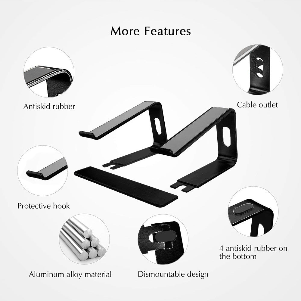 Support ordinateur portable en alliage d'aluminium élégant et robuste pour bureau - IVOIRART.COM