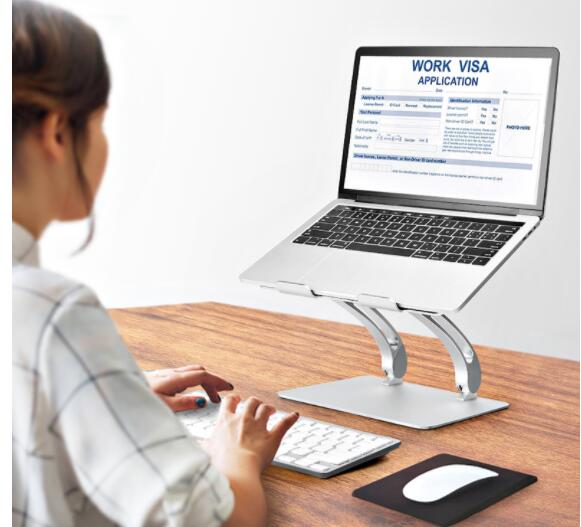 Support pliable et relevable en alliage d'aluminium pour ordinateur portable et tablette avec base de refroidissement - IVOIRART.COM