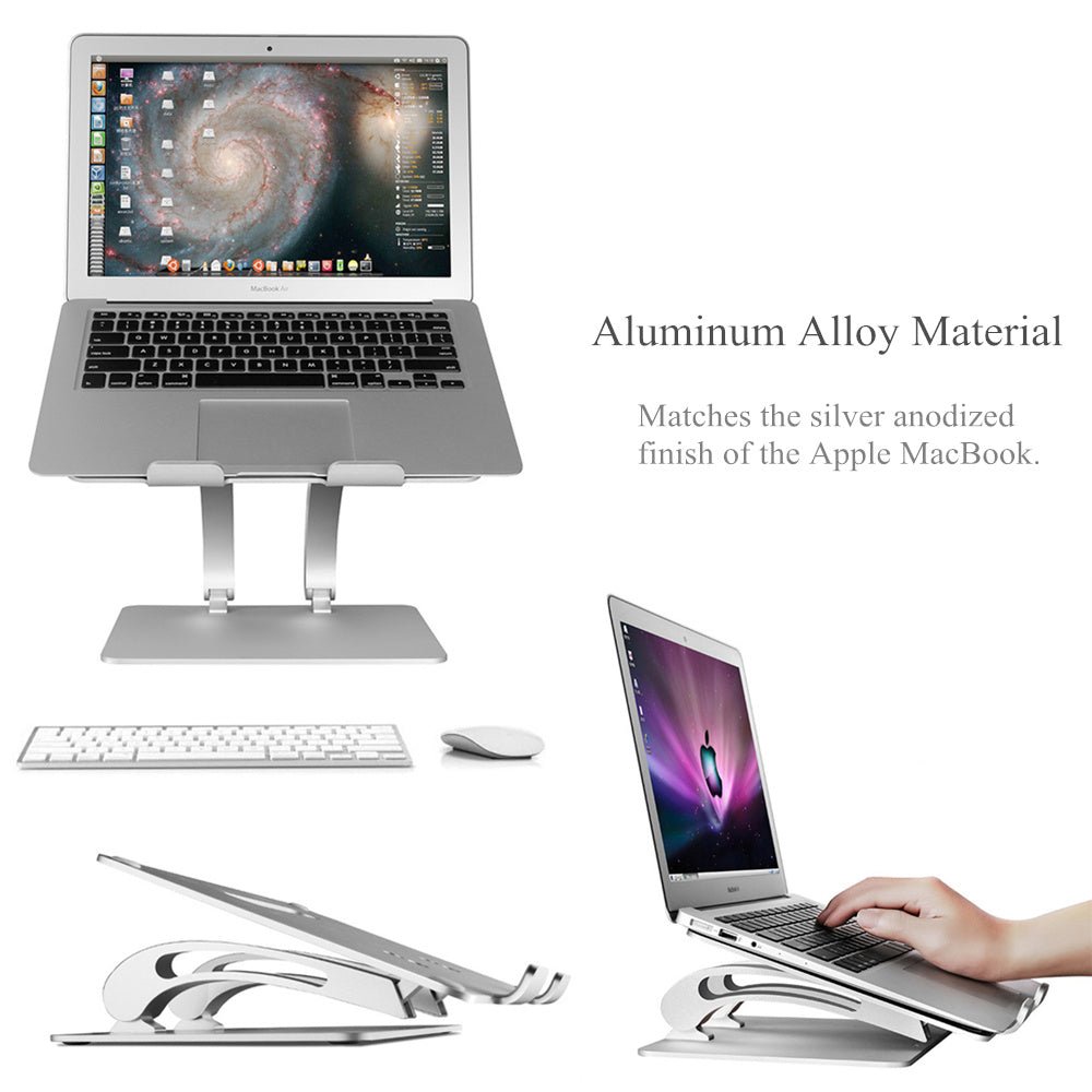 Support pliable et relevable en alliage d'aluminium pour ordinateur portable et tablette avec base de refroidissement - IVOIRART.COM