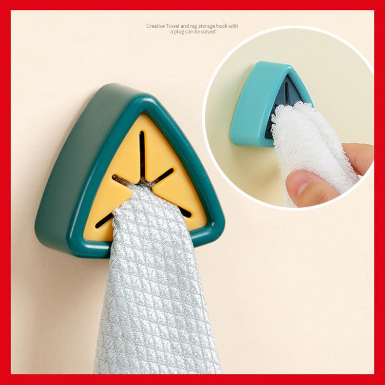 Support Porte - Serviette de Cuisine Sans Perforation avec Crochet de Rangement - IVOIRART.COM