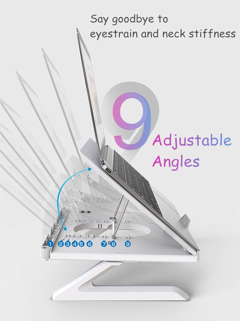 Support pour ordinateur portable multifonctionnel pliable et ajustable à levage - IVOIRART.COM
