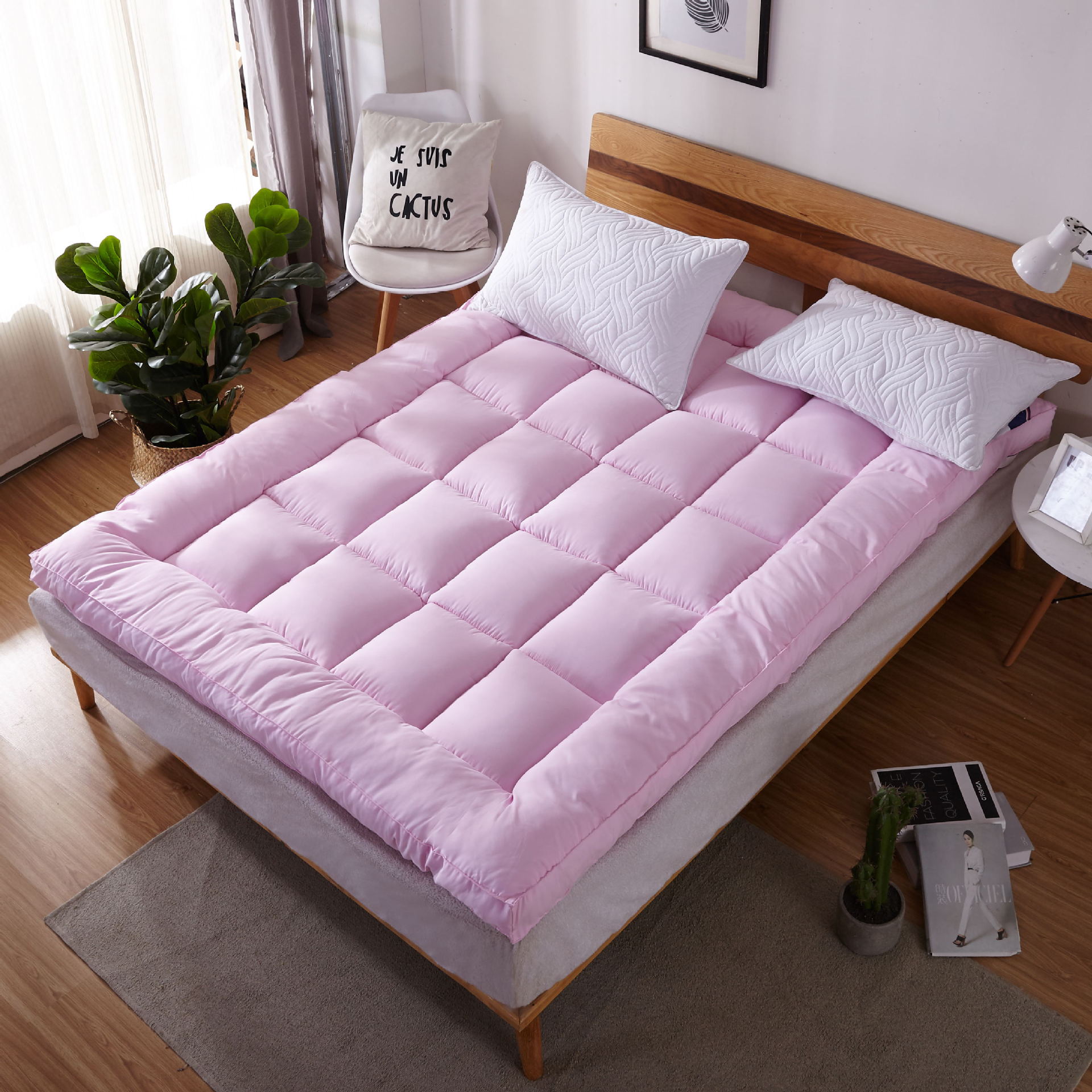 Surmatelas épais en microfibre antidérapant, protection de lit pour usage domestique - IVOIRART.COM