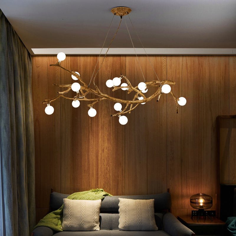 Suspension décorative en branche d'arbre style Zen japonais Wabi-sabi pour restaurant - IVOIRART.COM