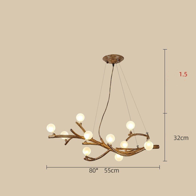 Suspension décorative en branche d'arbre style Zen japonais Wabi-sabi pour restaurant - IVOIRART.COM