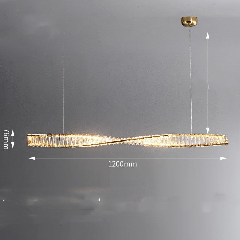 Suspension italienne minimaliste créative en cristal LED pour table à manger -3C - IVOIRART.COM