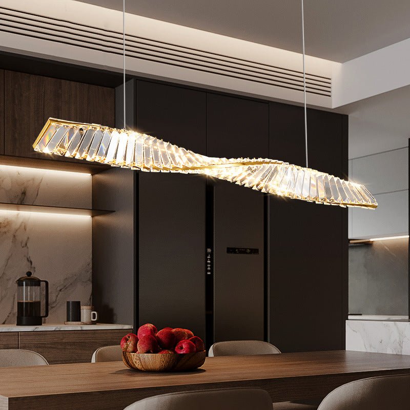 Suspension italienne minimaliste créative en cristal LED pour table à manger -3C - IVOIRART.COM