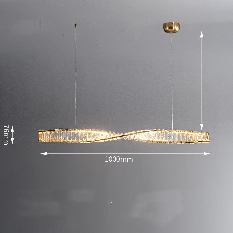 Suspension italienne minimaliste créative en cristal LED pour table à manger -3C - IVOIRART.COM