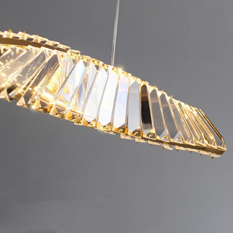 Suspension italienne minimaliste créative en cristal LED pour table à manger -3C - IVOIRART.COM