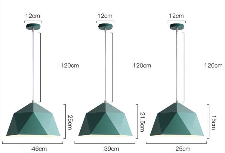 Suspensions Créatives Colorées Petites aux Formes Géométriques en Fer - IVOIRART.COM