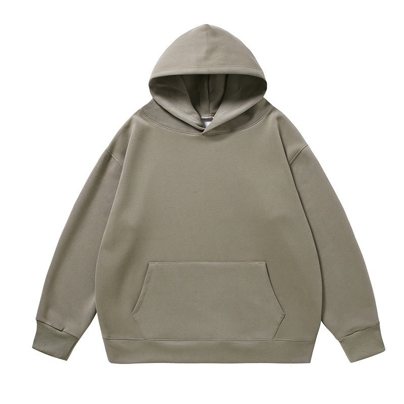 Sweat à capuche matelassé en velours pour hommes et femmes aux épaules larges et coupe ample - IVOIRART.COM